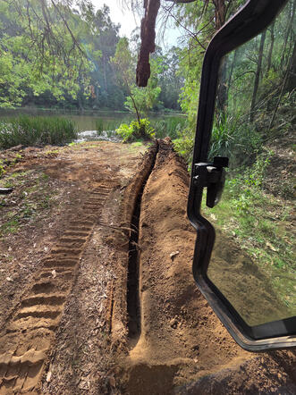 1m deep irrigation trench 1m deep irrigation trench